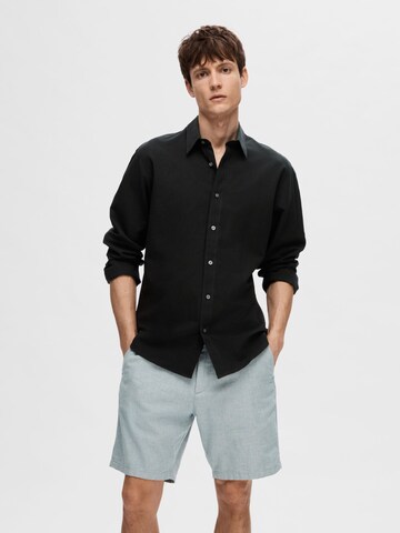 SELECTED HOMME Slim fit Koszula biznesowa w kolorze czarny: przód
