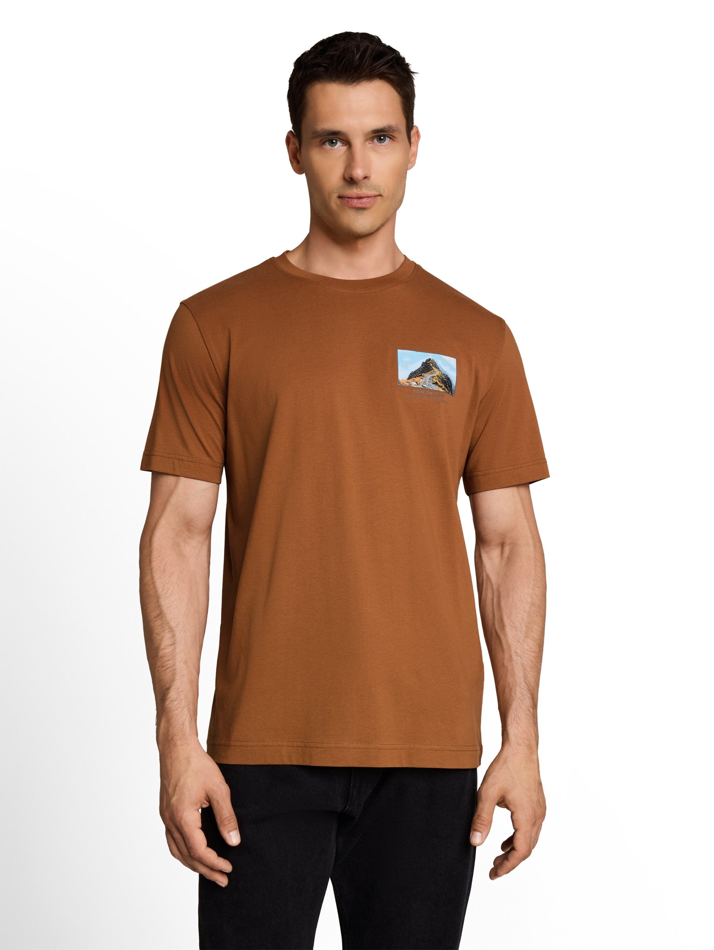 TOM TAILOR Shirt in Brown: front