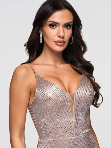 Robe de soirée Ombre en beige