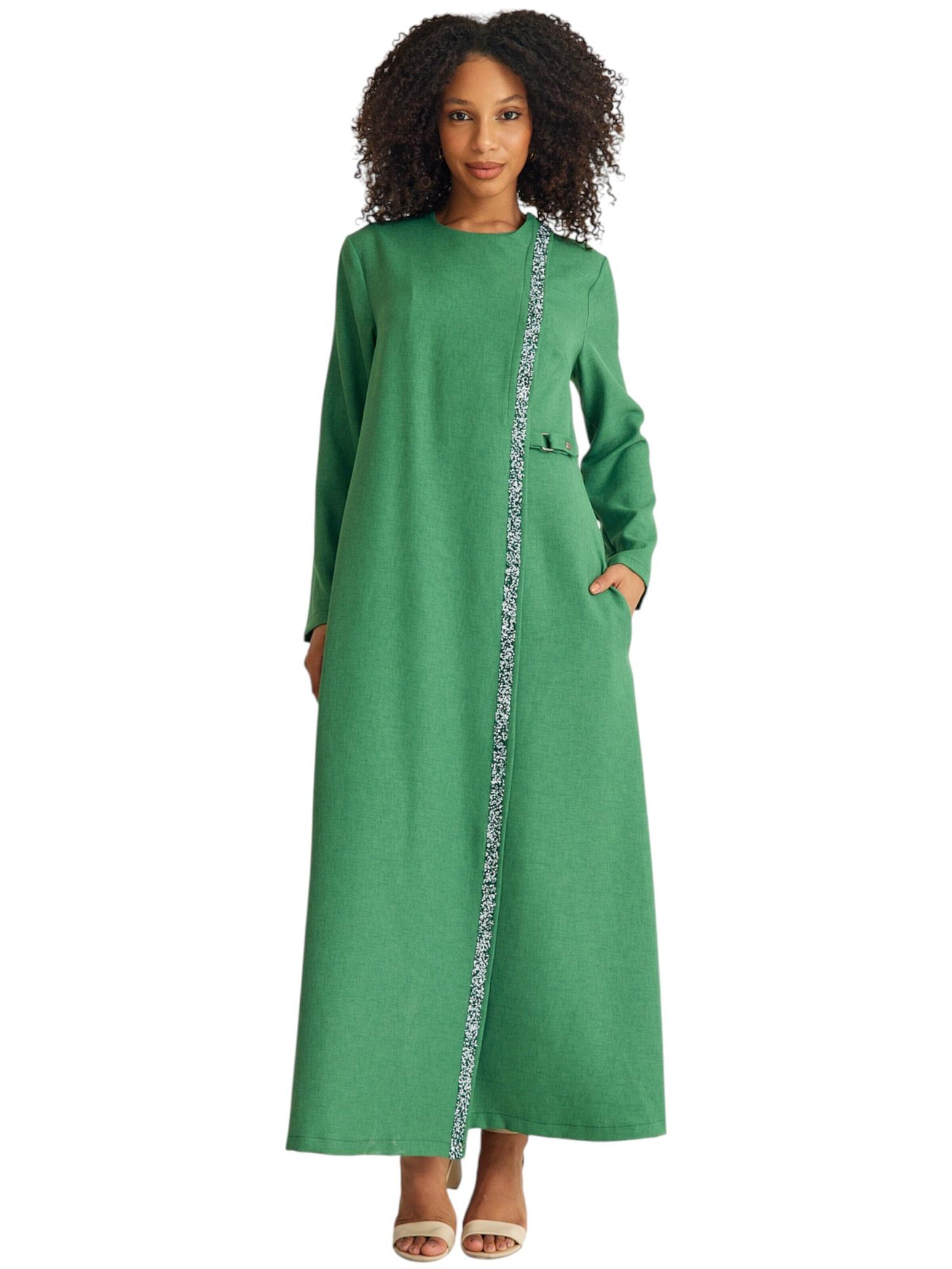 Robe 'Leila-Ferace' fashionshowcase en vert