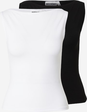 juoda WEEKDAY Palaidinė be rankovių 'Annie': priekis