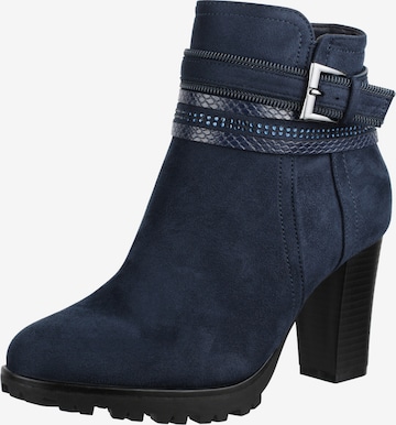Elara Ankelstøvler i blå: forside