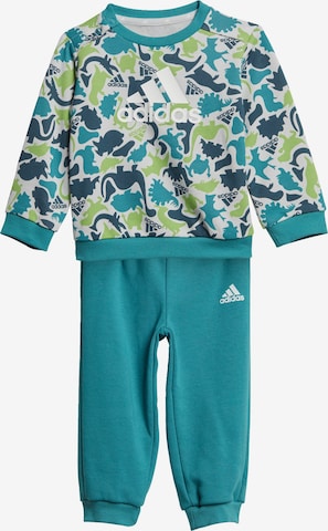 ADIDAS PERFORMANCE Tracksuit 'Essentials Allover Print' in Blue: front