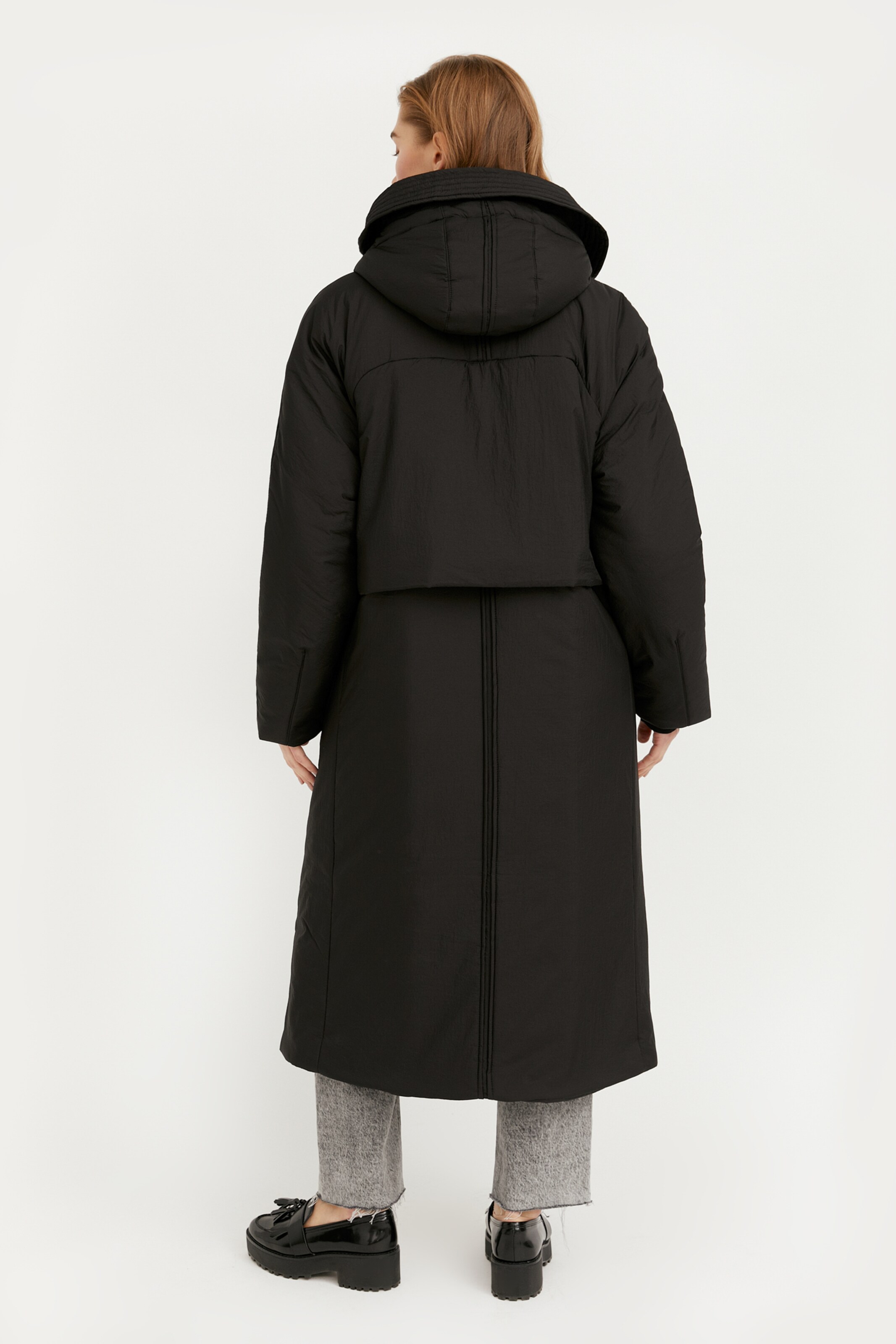 Frauen Große Größen Finn Flare Freizeitmantel in Schwarz - OE36628 Frauen Große Größen Finn Flare Freizeitmantel in Schwarz - OE36628