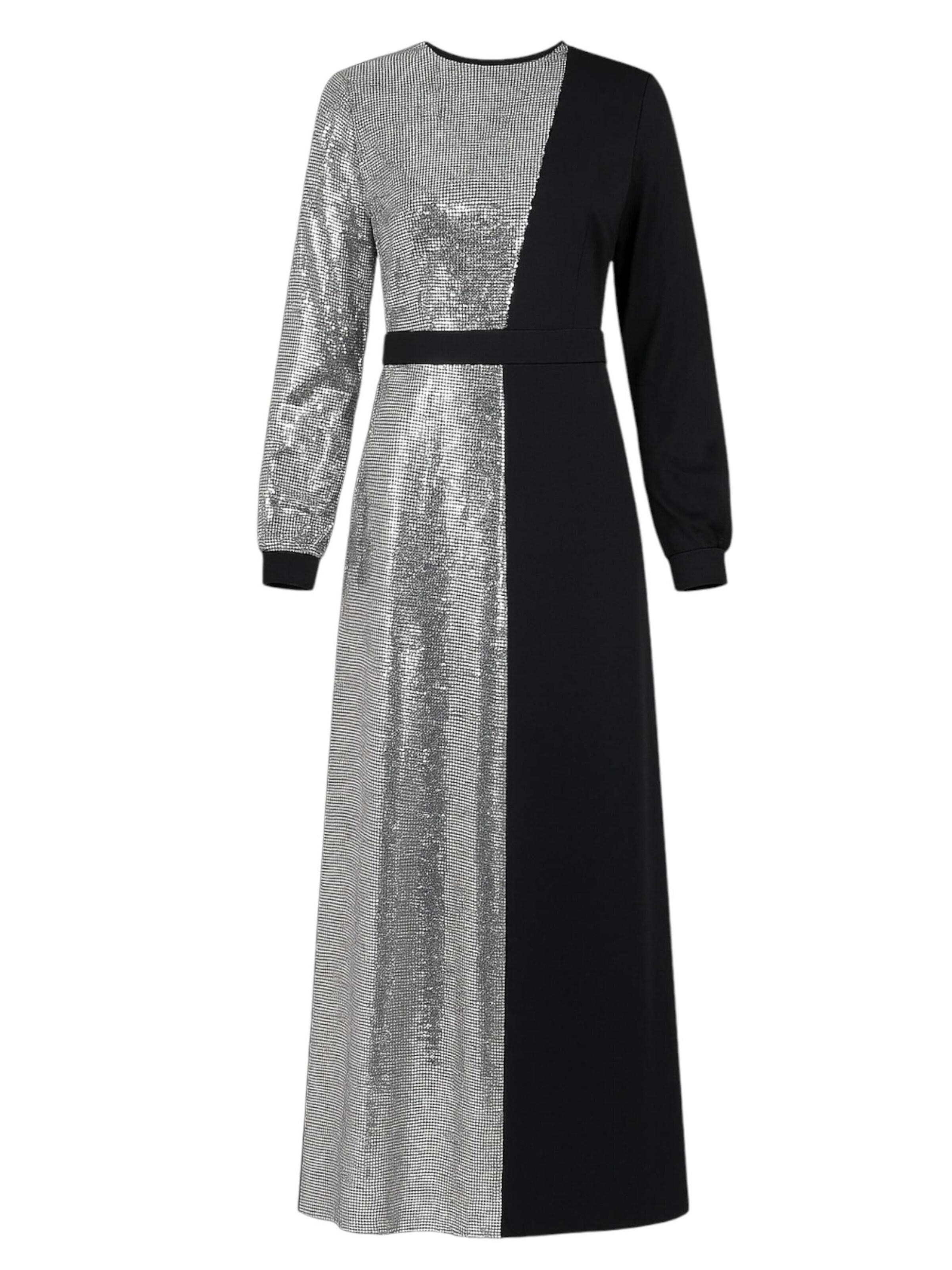 fashionshowcase - Vestido de noche 'Firuze' en negro: frente