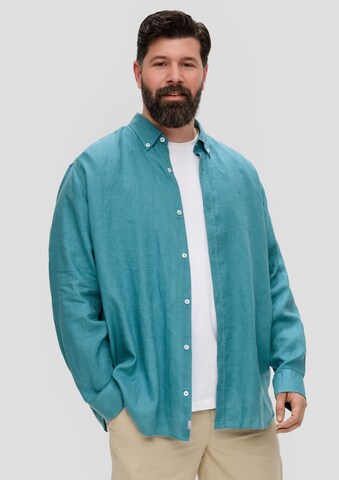 s.Oliver Men Big Sizes Regular Fit Hemd in Blau: predná strana