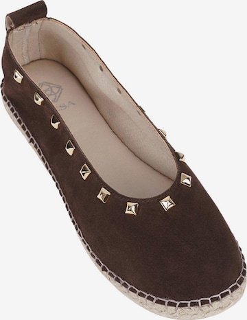 Desa - Alpargatas 'Espadrilles' en marrón: frente