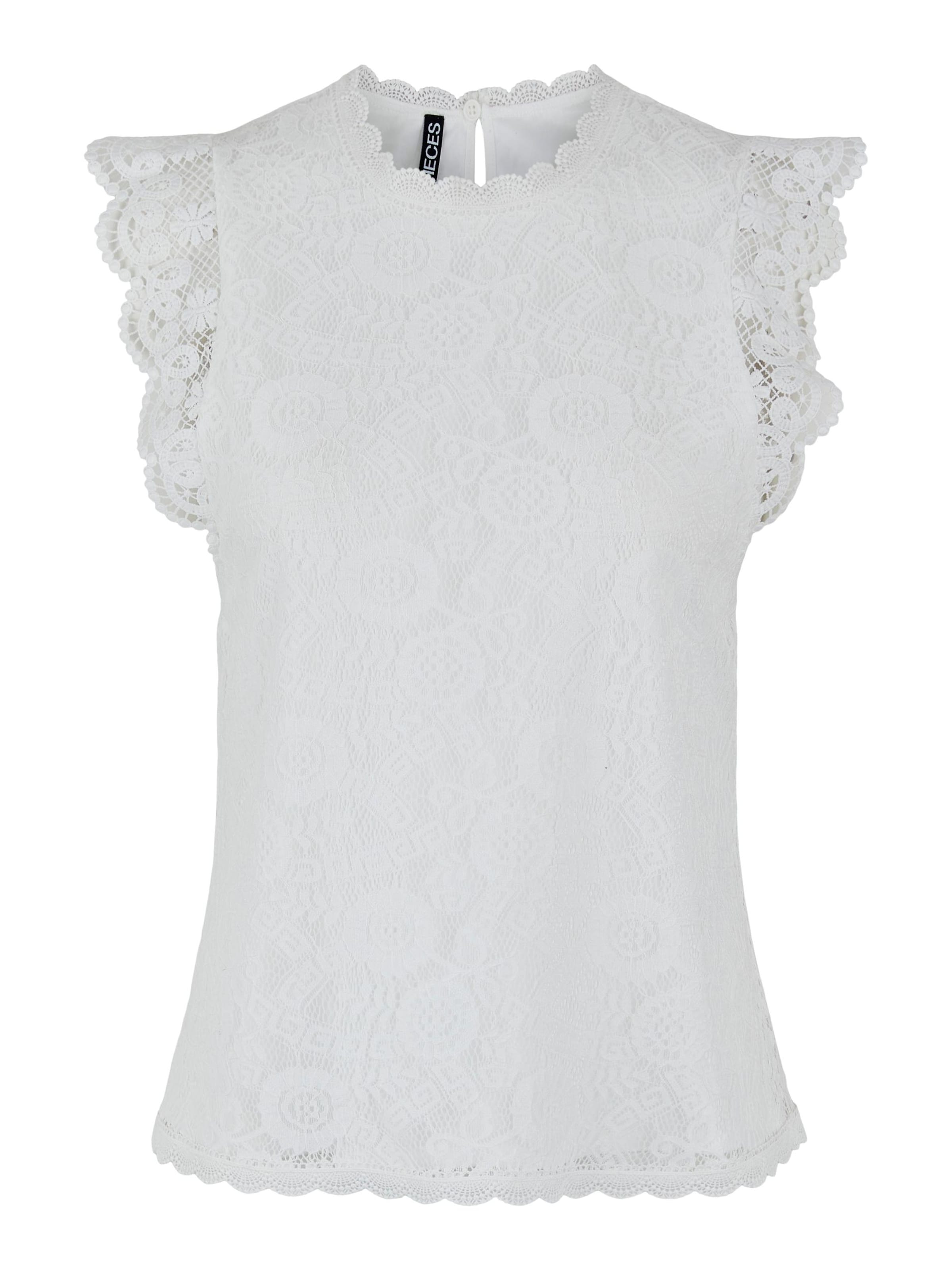 PIECES Blouse &#x27;PCOLLINE&#x27; in White: front