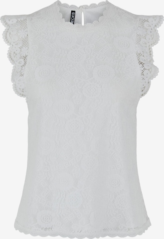 PIECES Блуза в бяло: отпред