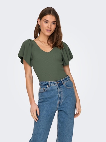 Pull-over 'Leelo' ONLY en vert : devant