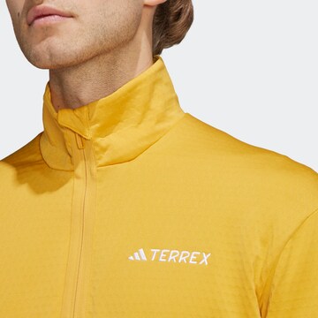 ADIDAS TERREX Athletic Fleece Jacket in Yellow