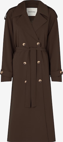 modström Between-Seasons Coat 'EvieMD ' in Brown: front