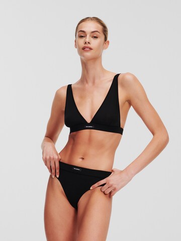 Karl Lagerfeld Triangle Bra in Black: front