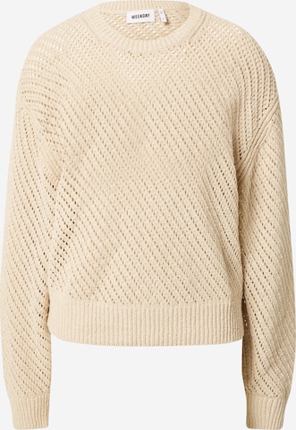 WEEKDAY Sweater 'Philo' in Beige: front