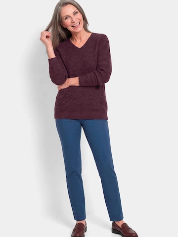 Goldner Pullover in Rot