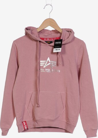 ALPHA INDUSTRIES Sweatshirt & Zip-Up Hoodie in XS in Pink: front