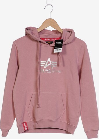 ALPHA INDUSTRIES Kapuzenpullover XS in Pink: predná strana