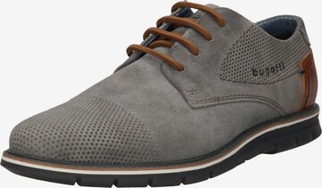 bugatti Lace-Up Shoes in Grey: front