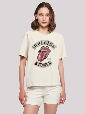 F4NT4STIC T-Shirt 'The Rolling Stones Tour '78 Vector' in Beige: predná strana