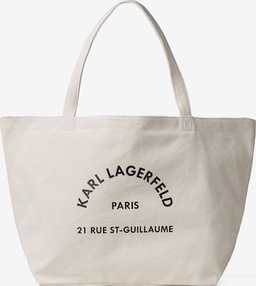 Karl Lagerfeld Nákupní taška – béžová: přední strana