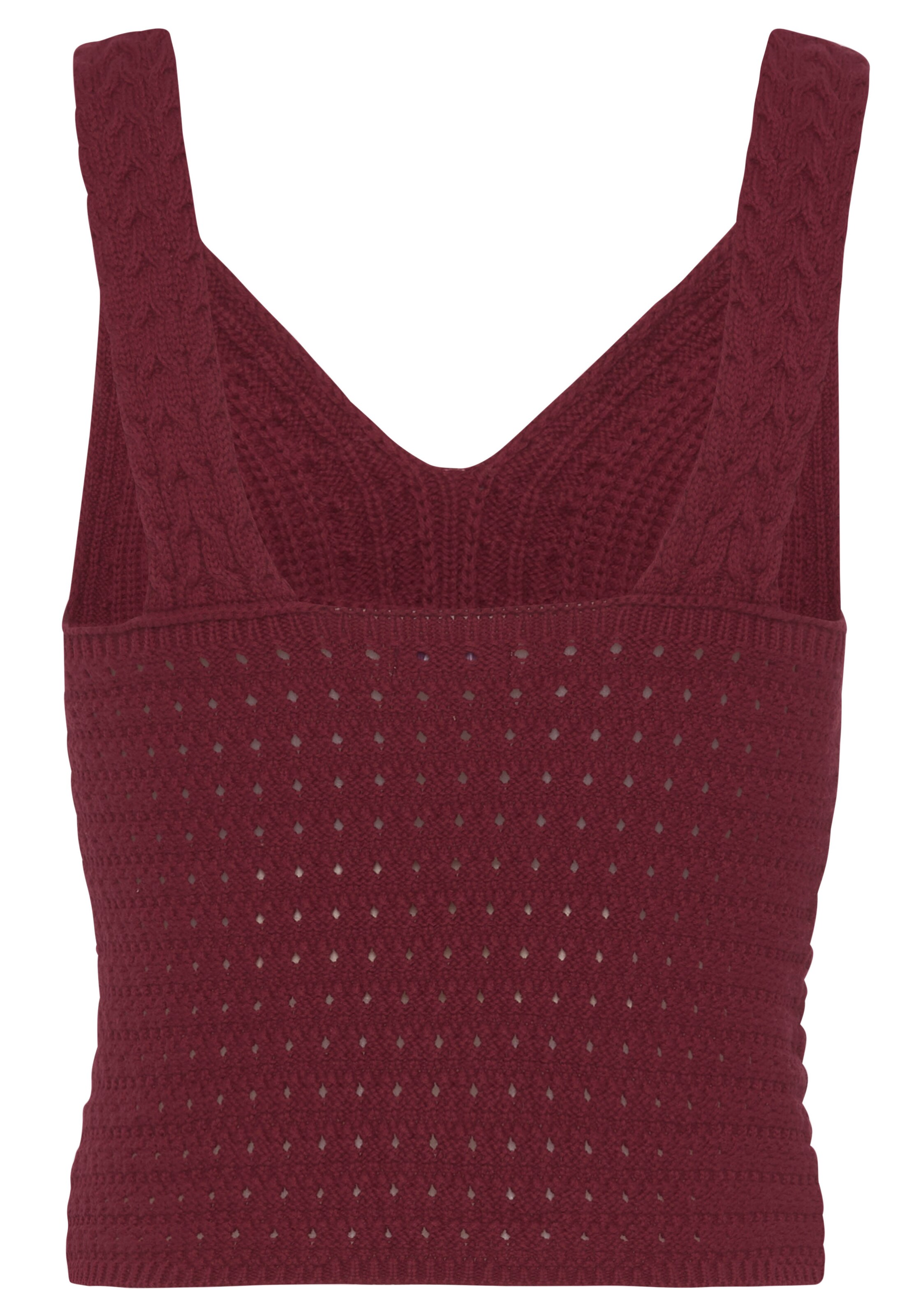 LASCANA Knitted top in Red