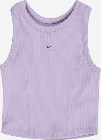 NIKE Sporttop 'NVLTY' in Lila: voorkant