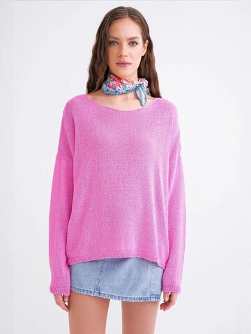 Pullover di MixRay in rosa: frontale