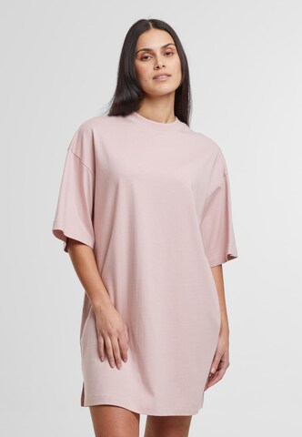 Robe ' Ladies Organic Heavy Oversized Tee Dress ' Urban Classics en rose : devant