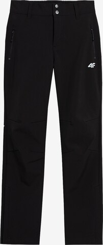 Regular Pantaloni outdoor de la 4F pe negru: față