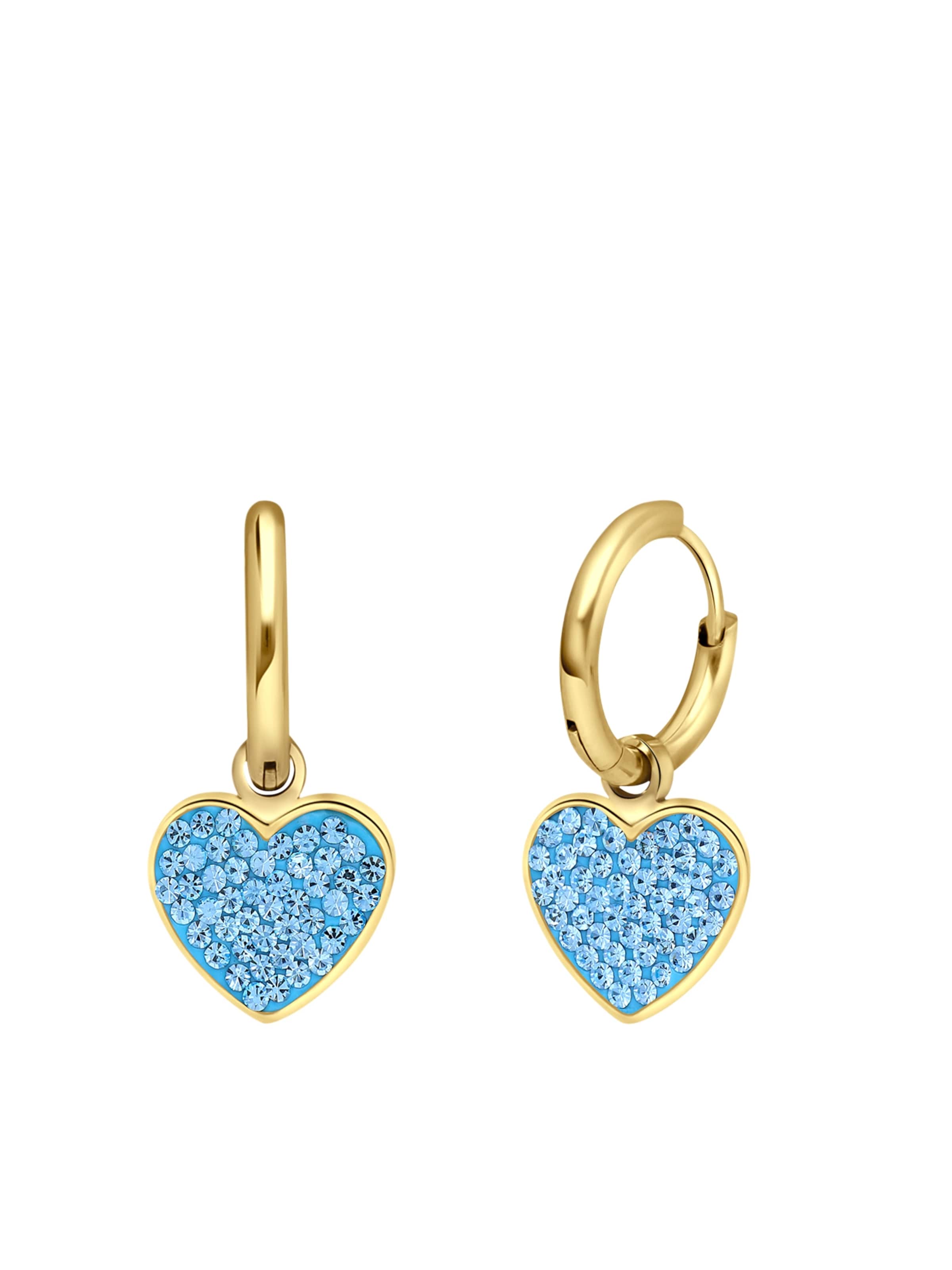 Boucles d'oreilles Lucardi en or : devant