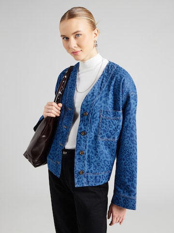 FRNCH PARIS Φθινοπωρινό και ανοιξιάτικο μπουφάν σε μπλε: μπροστά