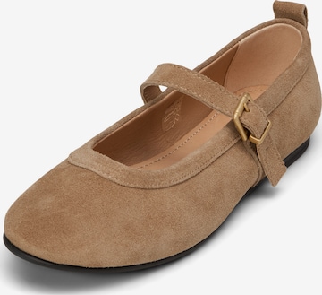 Marc O'Polo Riemchenballerina 'Gina' in Braun: Vorderseite