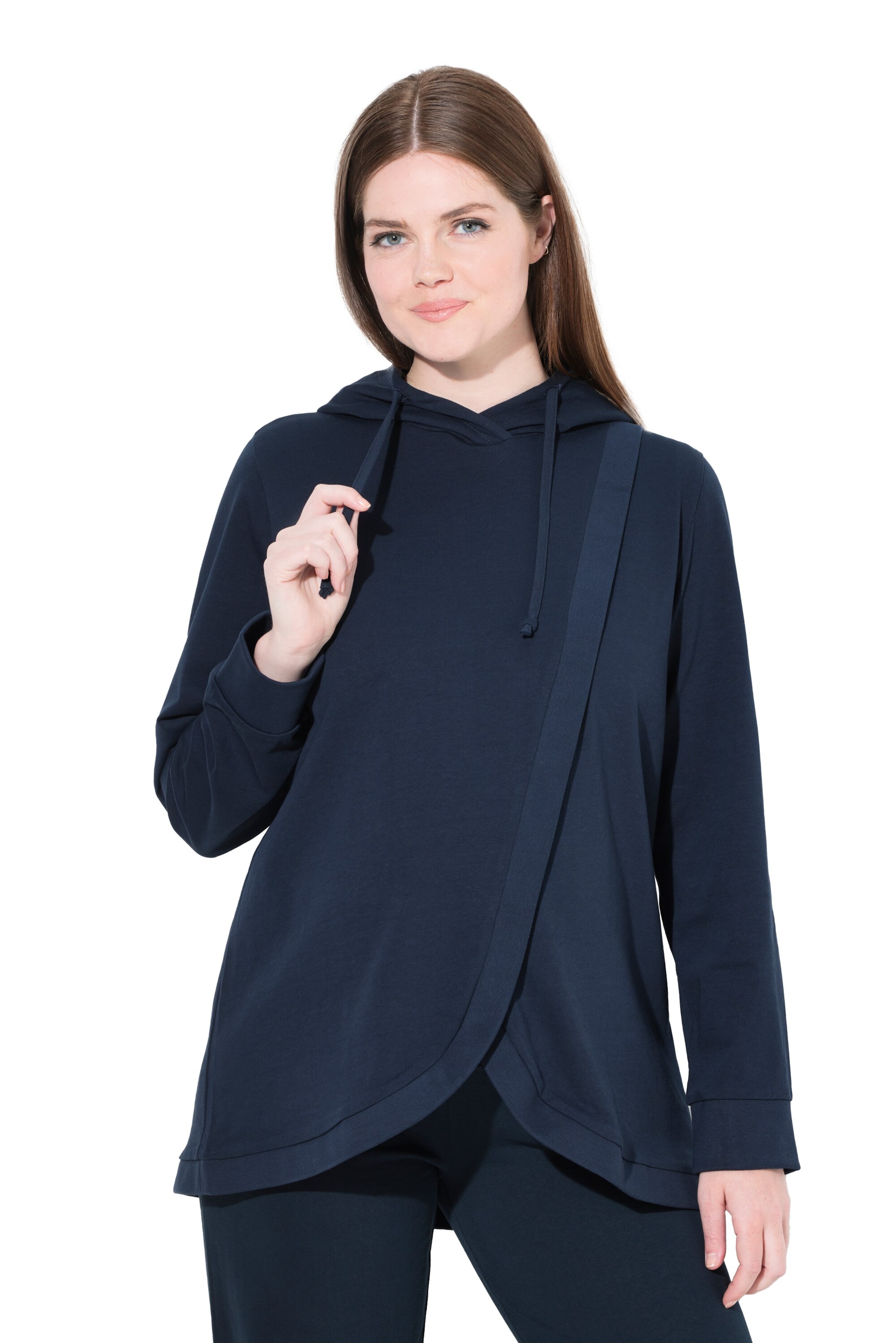 Ulla Popken Sweatshirt in Blauw: voorkant