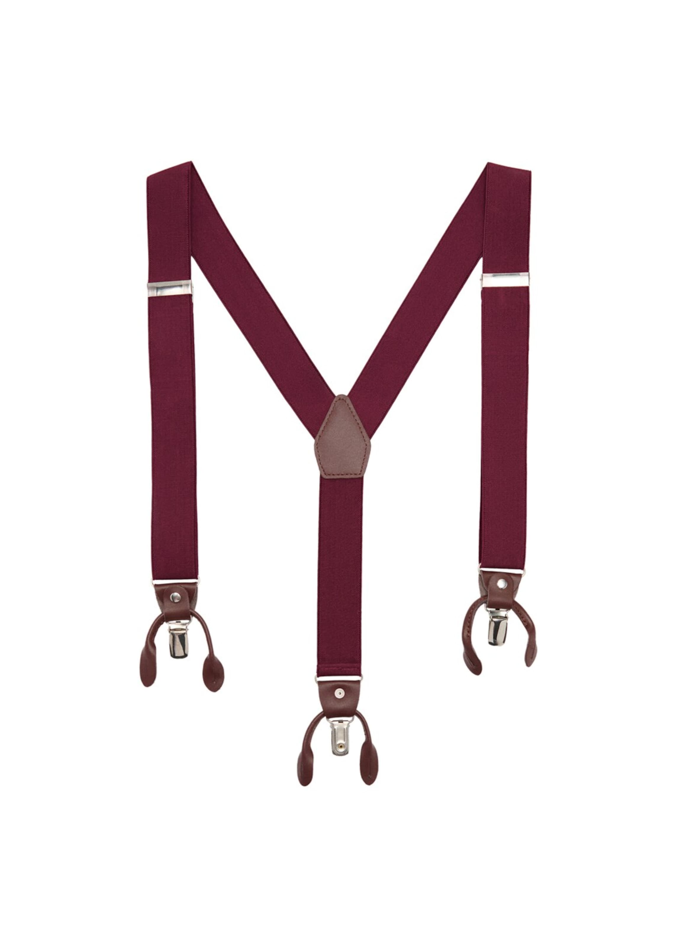 MANGO MAN Suspenders 'Suspende' in Red: front