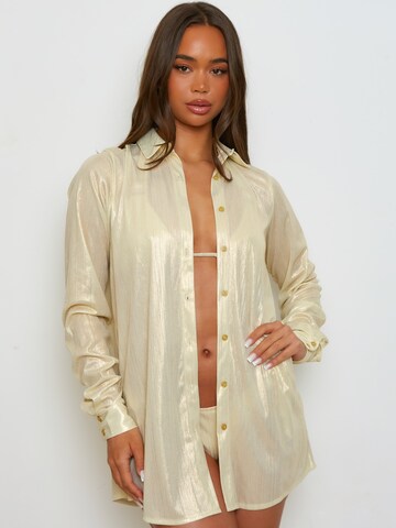 Moda Minx Blouse 'Shimmering Lights' in Beige: voorkant