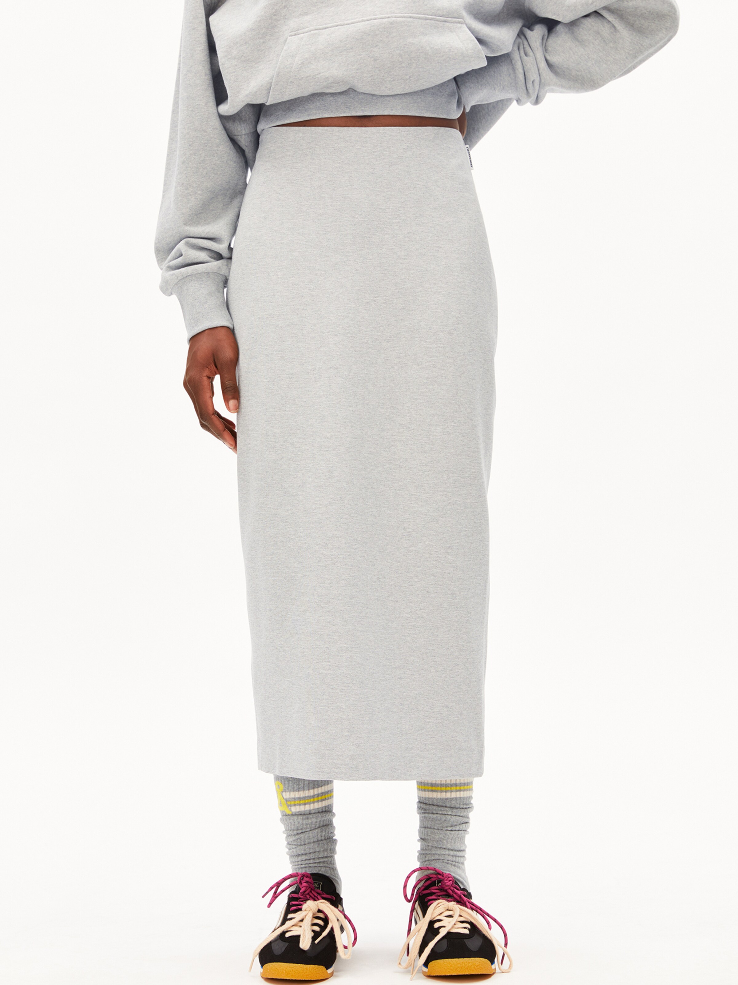 ARMEDANGELS Rok in Grijs: voorkant