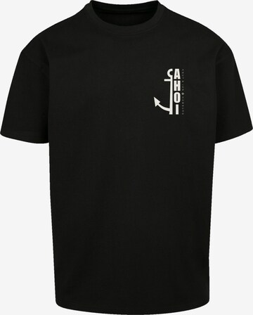 F4NT4STIC T-Shirt 'Ahoi Anker Knut & Jan Hamburg' in Schwarz: predná strana