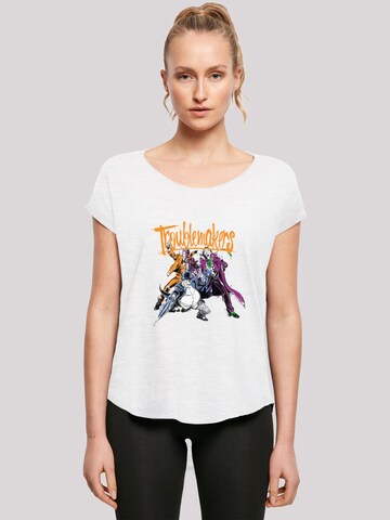 F4NT4STIC Shirt 'DC Comics Batman Troublemakers' in Wit: voorkant