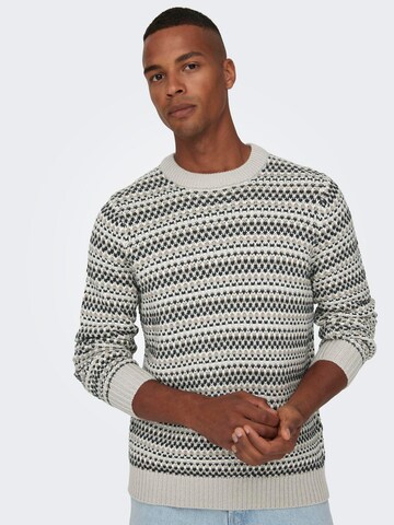 Only & Sons Trui 'ONSMusa' in Grijs