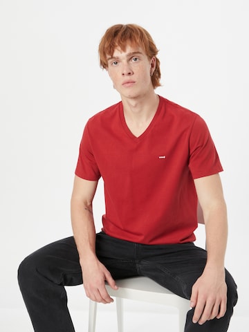 LEVI'S ® Shirt 'Housemark V Neck Tee' in Rot: predná strana