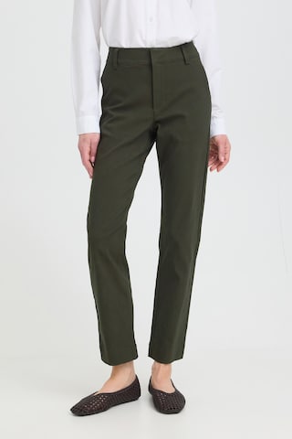 b.young Slimfit Chino kalhoty 'BYDixi' – zelená: přední strana
