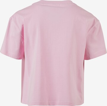 Urban Classics T-Shirt 'Pleat' in Pink