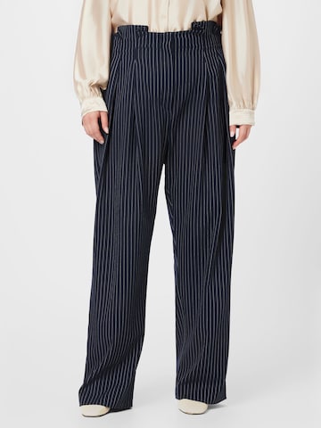 River Island Plus Pleat-Front Pants in Blue: front