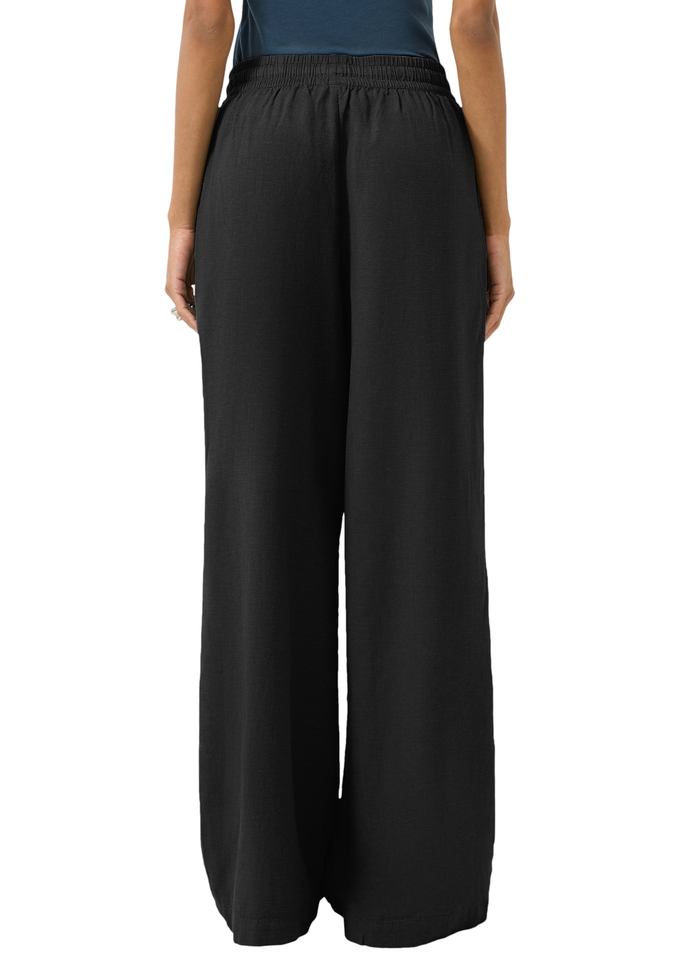 Wide Leg Pantalon QS en noir