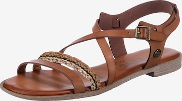 MUSTANG Strap Sandals in Brown: front