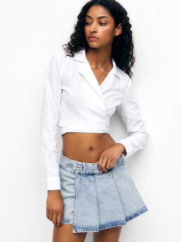 Chemisier Pull&Bear en blanc : devant