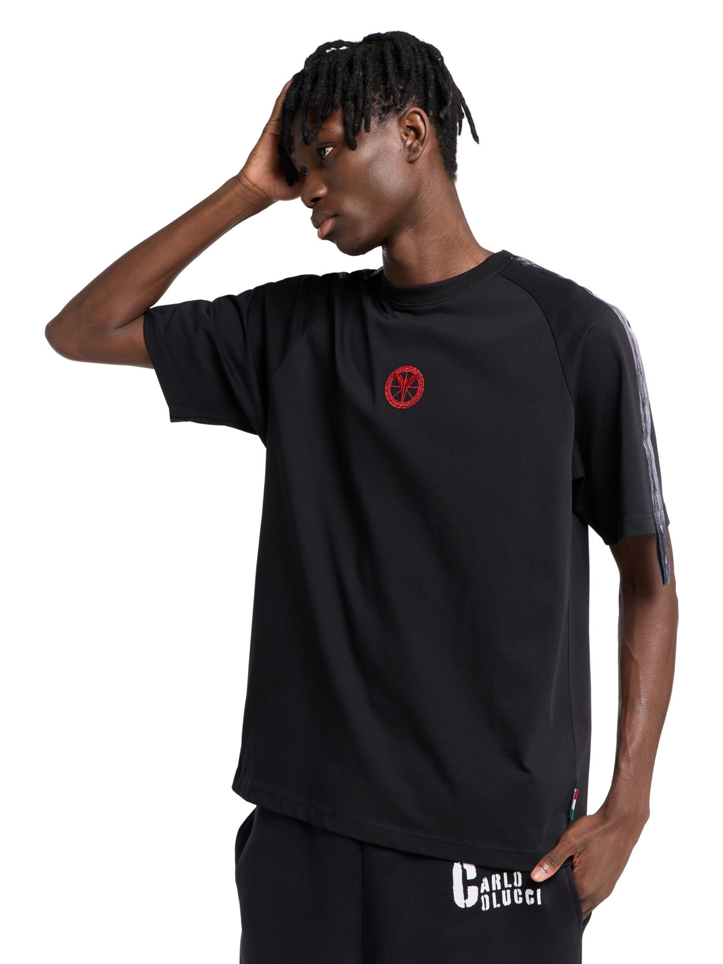 Carlo Colucci Shirt 'Evoli' in Black: front