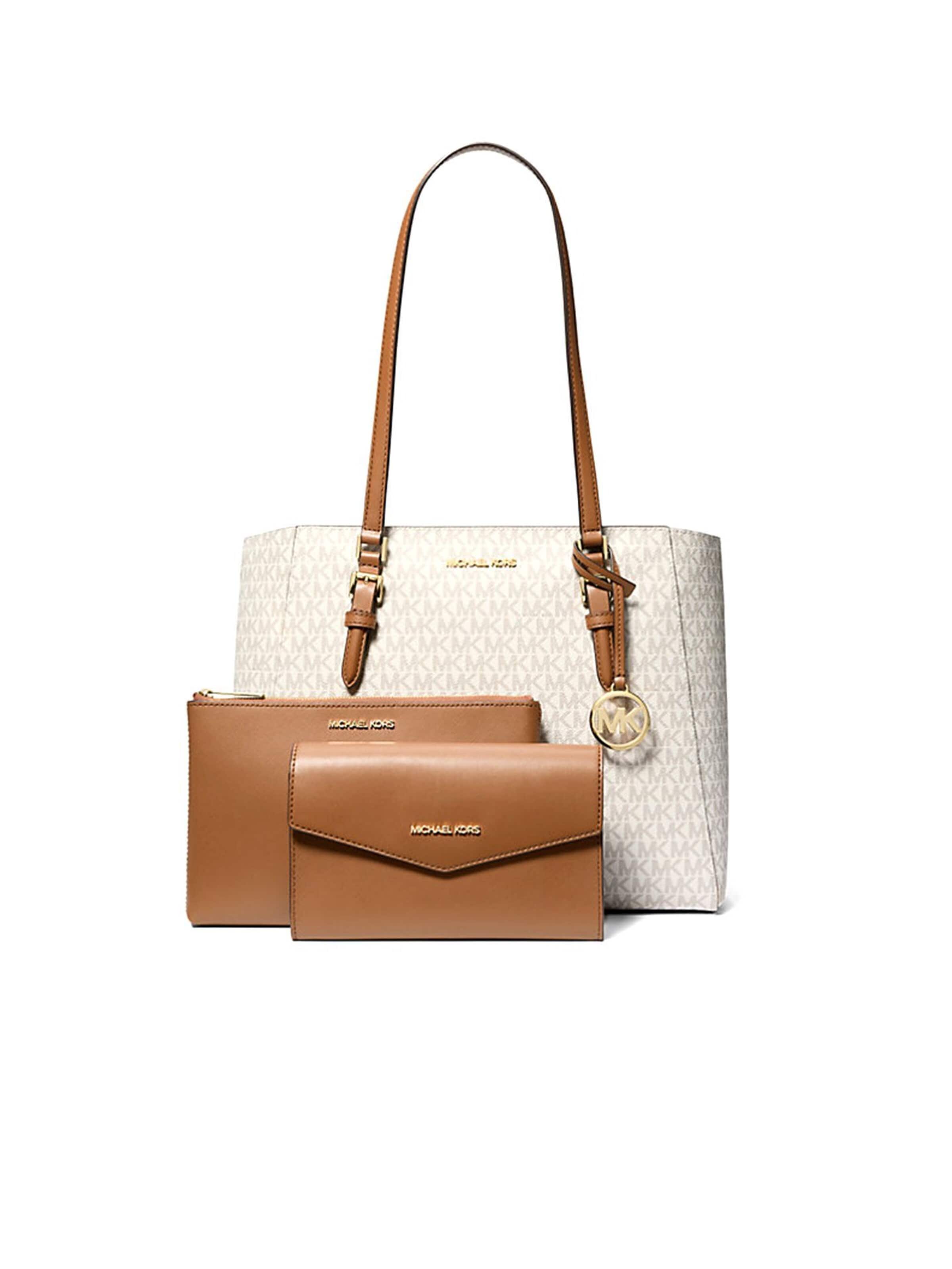 Shopper 'Charlotte Large 3-In-1 Tote' di Michael Kors in beige: frontale