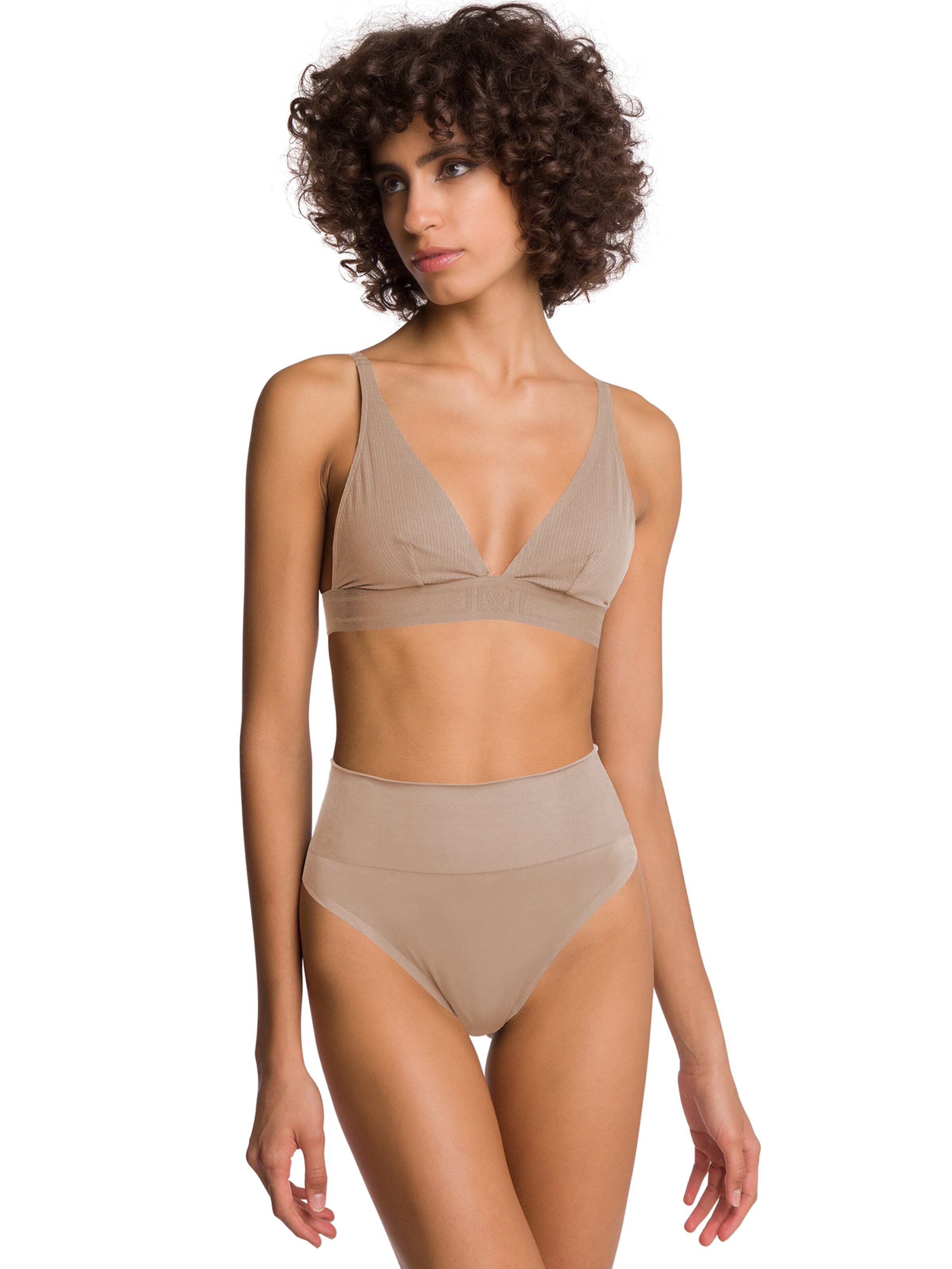 String ' High Waist Thong ' Wolford en beige