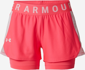 UNDER ARMOUR Workout Pants 'Play Up' in Pink: front